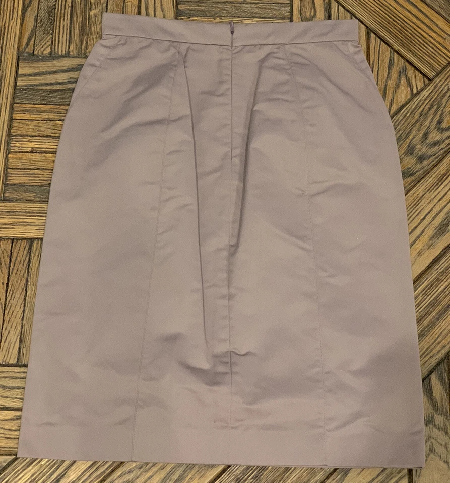 Vintage Nina Ricci  A Line Silk Skirt SiZE 38 Made In France Logo Classic - Image 4 of 4