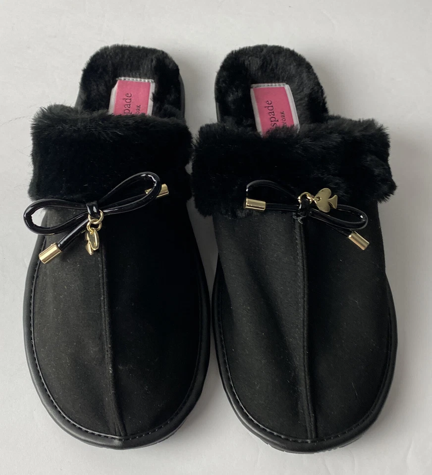 Zapatillas Kate Spade forradas de piel sintética con encaje negras talla 7 B Foto 4 de 4