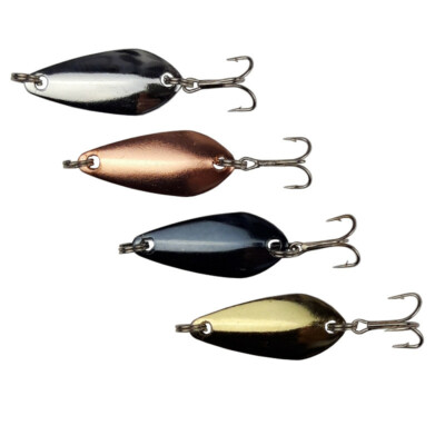 4 Stück FORELLEN BLINKER 3,5g Trout Spoons Barsch Köder Spin Jig Spinner Bait