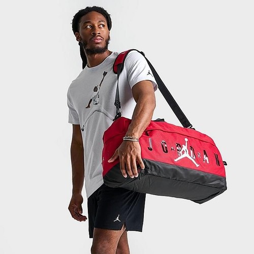 $50 Nike Air Jordan Sport Velocity Duffle Luxury Travel Bag Red sz M - Picture 12 of 12