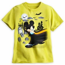 New Disney Store Boys 2 3 Year Top Mickey Mouse Halloween Vampire Glows in Dark