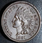 1881 INDIAN HEAD CENT - With LIBERTY
