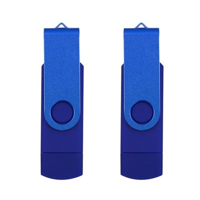 64GB USB Flash Drive - High Capacity Metal Swivel Thumb Drive, 2-Pack, USB 2.0 J