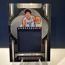 2024-25 Panini Obsidian Jaylen Wells Unbreakable Rookie Jersey /249