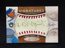 ROBIN YOUNT BREWERS 2009 UPPER DECK SWEET SPOT CLASSIC BASEBALL GREEN AUTO