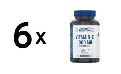 6 x Applied Nutrition Vitamin C with Rose Hips, 1000mg - 100 (113,33 EUR/kg)