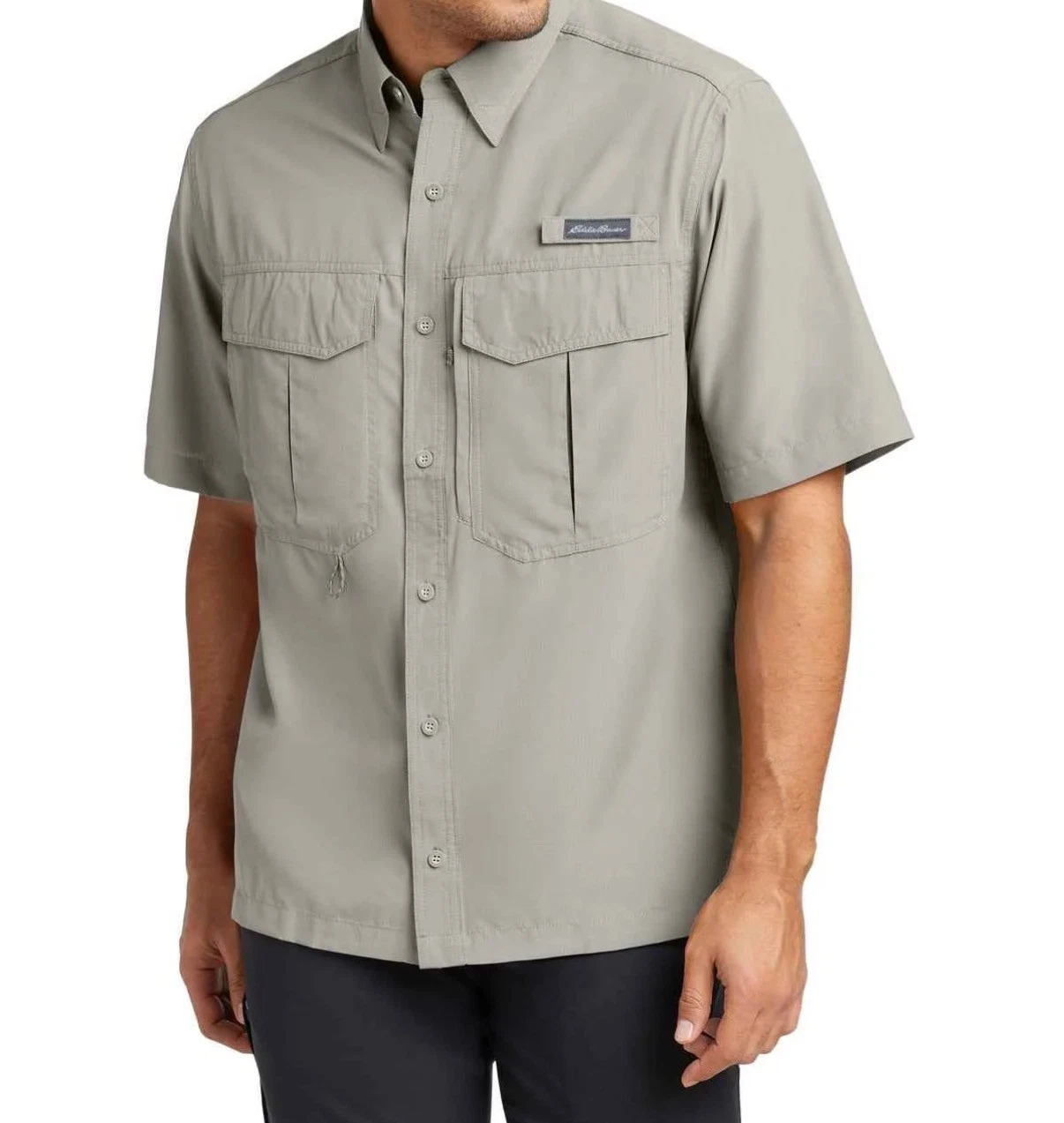 Eddie Bauer Short Sleeve Performance Fishing Shirt Size XL