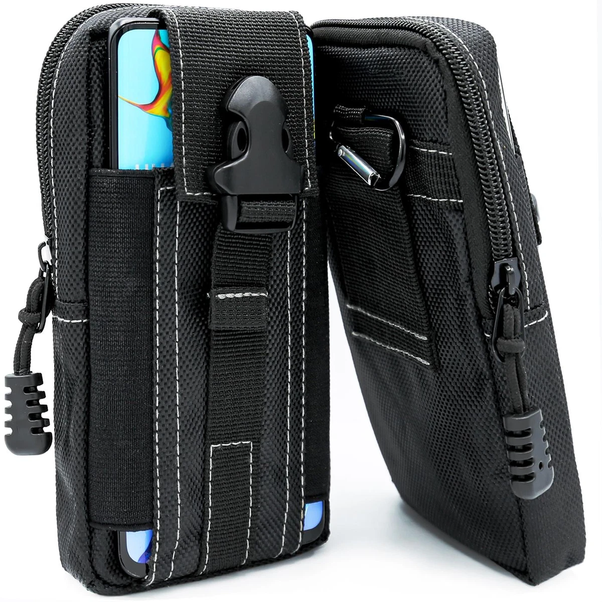 Custodia Multifunzione In Nylon Con Clip Da Cintura E Porta Carte, Per Huawei Mate 40 Lite, Mate 20X, Honor 8X Max, Sony Xperia 10 Plus E Altri