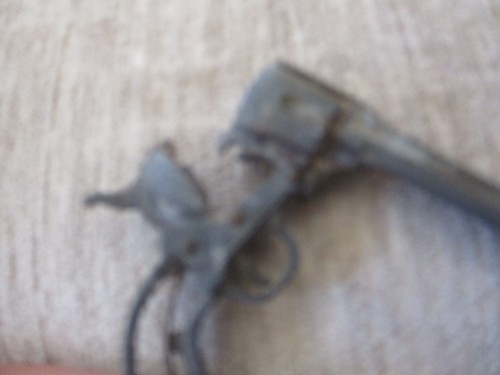 Vintage "Marx" Miniatur Sechs Schützen Colt Revolver Metall Spielzeug 3,5" lang - Bild 12 von 13