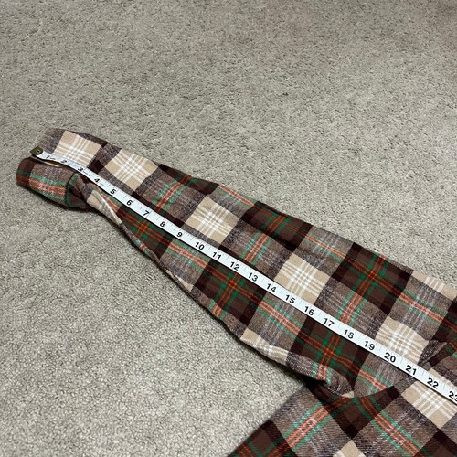 Y2K Southpole Plaid Flannel Button Up Shirt Brown Green Large - Picture 6 of 6