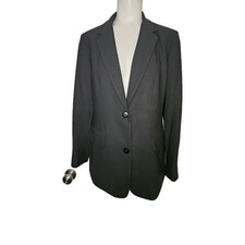 Liz Claiborne Collection Women's Black Lined Two Button Closure Blazer Size PM