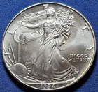 A 1994 $1 American Silver Eagle BU