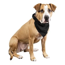 4 Pcs Plain Cotton Pets Dogs Bandana Triangle Shape  - Large & Washable