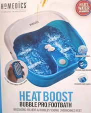 HoMedics Heat Boost Bubble Pro Footbath FB-400H-2 New