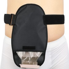 Waterproof Ostomy Bag Cover Belt Adjustable Washable Colostomy 26"-55", Black