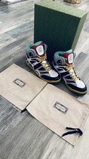 Gucci Basket High-Top Sneaker, Weiß Hellgrü...