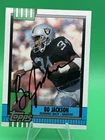 Bo Jackson Autographed 1990 Topps LA Raiders