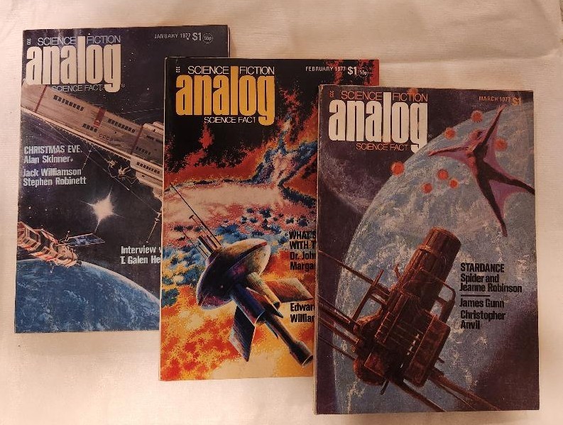 analog science fiction magazine, Jan, Feb, Mar 1977