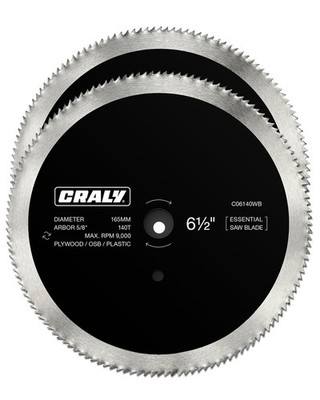 6-1/2 Inch 140 Teeth Circular Saw Blade, 5/8 Inch Arbor, Thin Kerf, for Cutti...