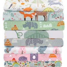 Cute Animals Print Quilting Fabric PreCut Fat Quarters Fabric Bundles F