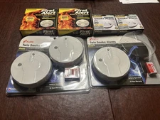 Lot of 7 Never Used Kidde & First Alert Fire/Smoke Alarms + Used Freeze Alarm