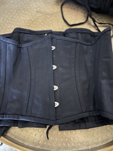 426 Standard Size 30" Authentic Black Cotton Underbust Corset - Picture 5 of 5