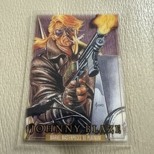 2024 Skybox Marvel Masterpieces '92 Platinum Johnny Blaze Clear Cut #2