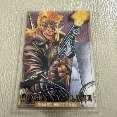 2024 Skybox Marvel Masterpieces '92 Platinum Johnny Blaze Clear Cut #2