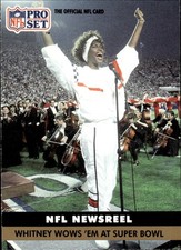 Whitney Wows 'Em At Super Bowl 1991 Pro Set #350