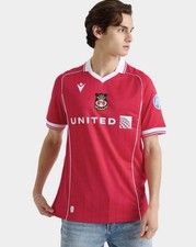 New- MEN'S MACRON WREXHAM AFC 25-26 AUTHENTIC HOME SOCCER JERSEY - SIZE LARGE