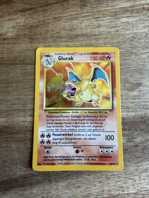 Pokémon Glurak Base Set 1999 4/102 Holo  Deutsch