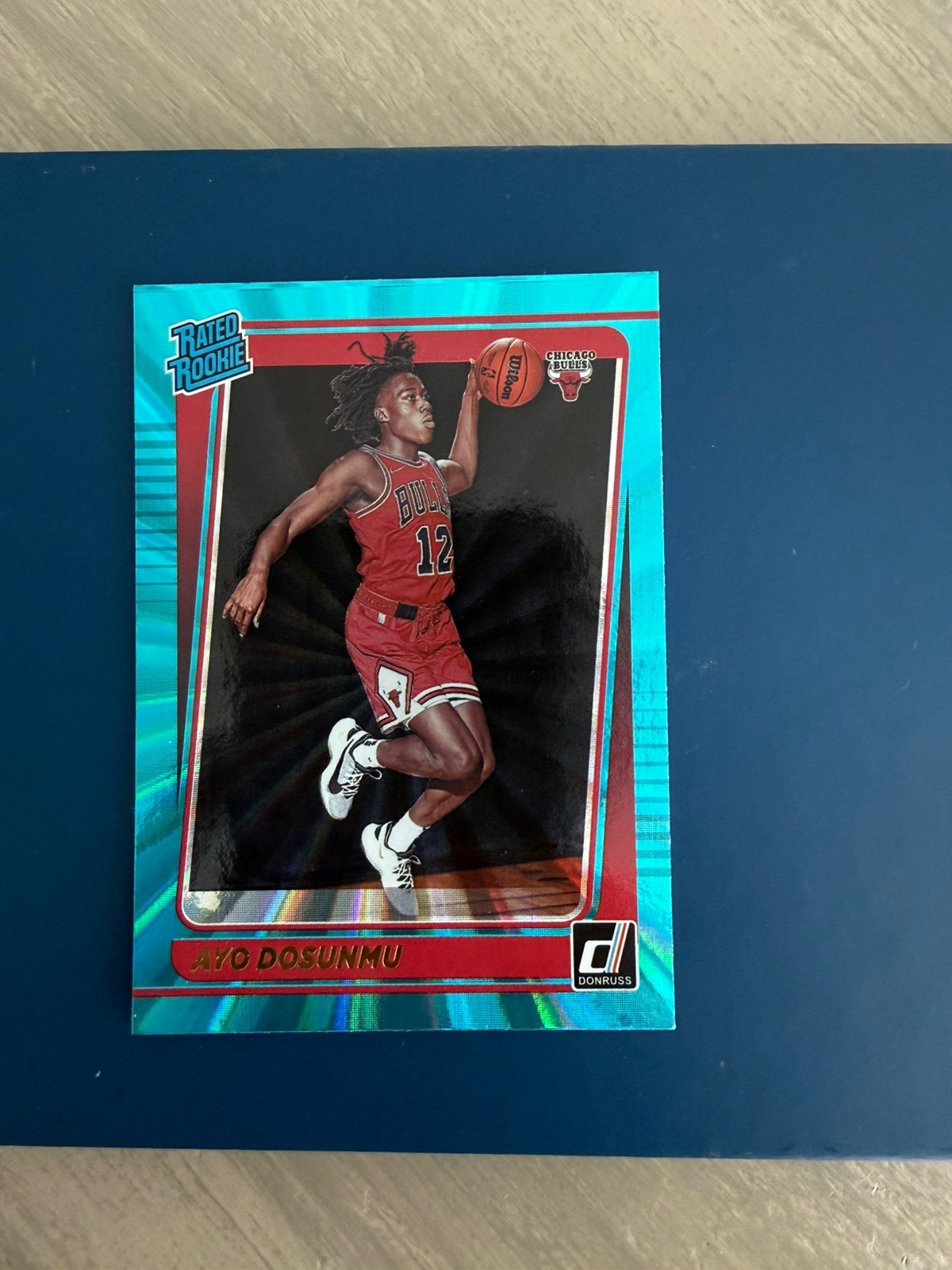 2021-22 Panini Donruss - Rated Rookie Ayo Dosunmu #221 Holo Teal Laser (RC)