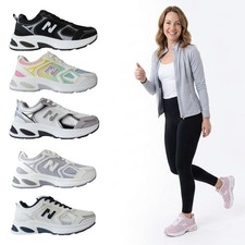 Ladies Trainers Womens Comfort Lace Up Fitness Gym Running Sports Size Shoes
