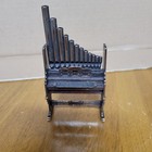 VTG Bronze Finished Miniature 4.25” Metal Die-Cast Pipe Organ Pencil Sharpener — photo 1