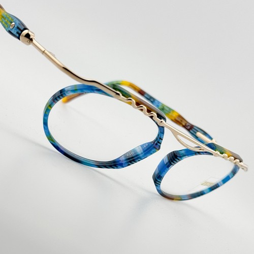 Authentic Vintage Zeiss Eyewear 4748 Artful Frame Germany Colorful Rare Eyeglass - Picture 6 of 12