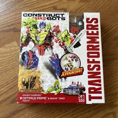 Transformers: Construct Bots - Optimus Prime & Gnaw - 58PCS (Hasbro, 2013) NEW