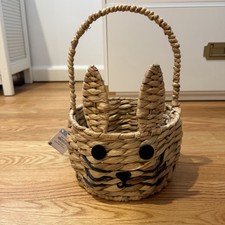 Michaels Creatology Wicker Easter Bunny Basket NWT