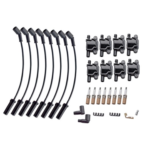 8PCS Square Ignition Coil & Spark Plug &Wires For Chevy Silverado 1500 Tahoe GMC - Picture 2 of 11