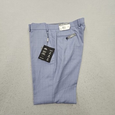 Michael Kors Mens 36x30 Classic Fit Suit Pants Light Blue Wool Blend
