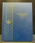 Roosevelt Dime set in classic folder, 1946-1964 complete 48 coins Whitman Book