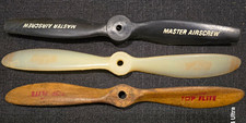 Master Airscrew,Windsor Top Flite Lot of 3 Model Airplane Propellers 7x4 Vintage