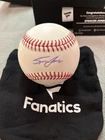 Spencer Jones Autographed Rawlings Baseball MLB Fanatics Under wraps YANKEES