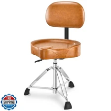 UPELLA Pro Drum Stool with Backrest, Heavy Duty Hydraulic Drum Throne, Ergono