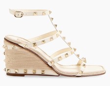 Sandalias de cuña Valentino Garavani Rockstud 80MM talla 39 nuevas en caja