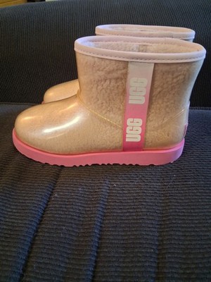 Ugg Womens Classic Clear Mini Ankle Boots Black Size 5