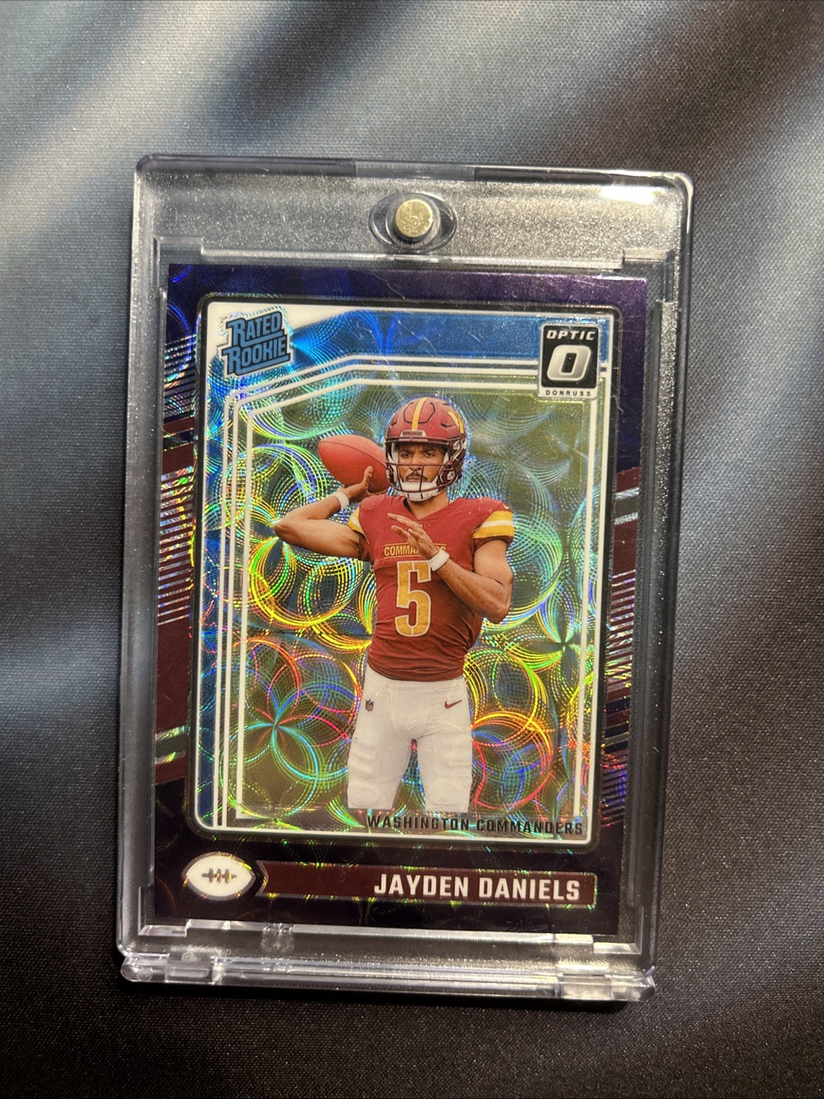 2024 Panini Donruss Optic - Rated Rookie Jayden Daniels #248 Purple Scope Prizm