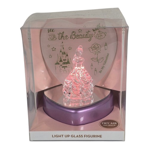 Disney's Light Up Glass Statuina Principessa Campana "Bellezza Incantata" da Collezione - Foto 8 di 9