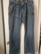 Ariat Rebar M4 Relaxed Boot Cut DuraStretch Work Pants 33/34 Blue