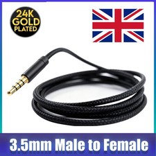 High-quality 3.5mm Stereo Audio AUX Extension Cable Auxiliary Cord Female to Mal