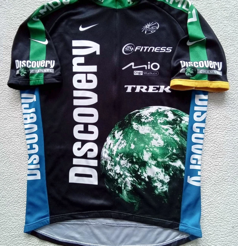 Nike Discovery Channel Green Ed. RARO 2007 Jersey de ciclismo — Alberto Contador — L Foto 3 de 4